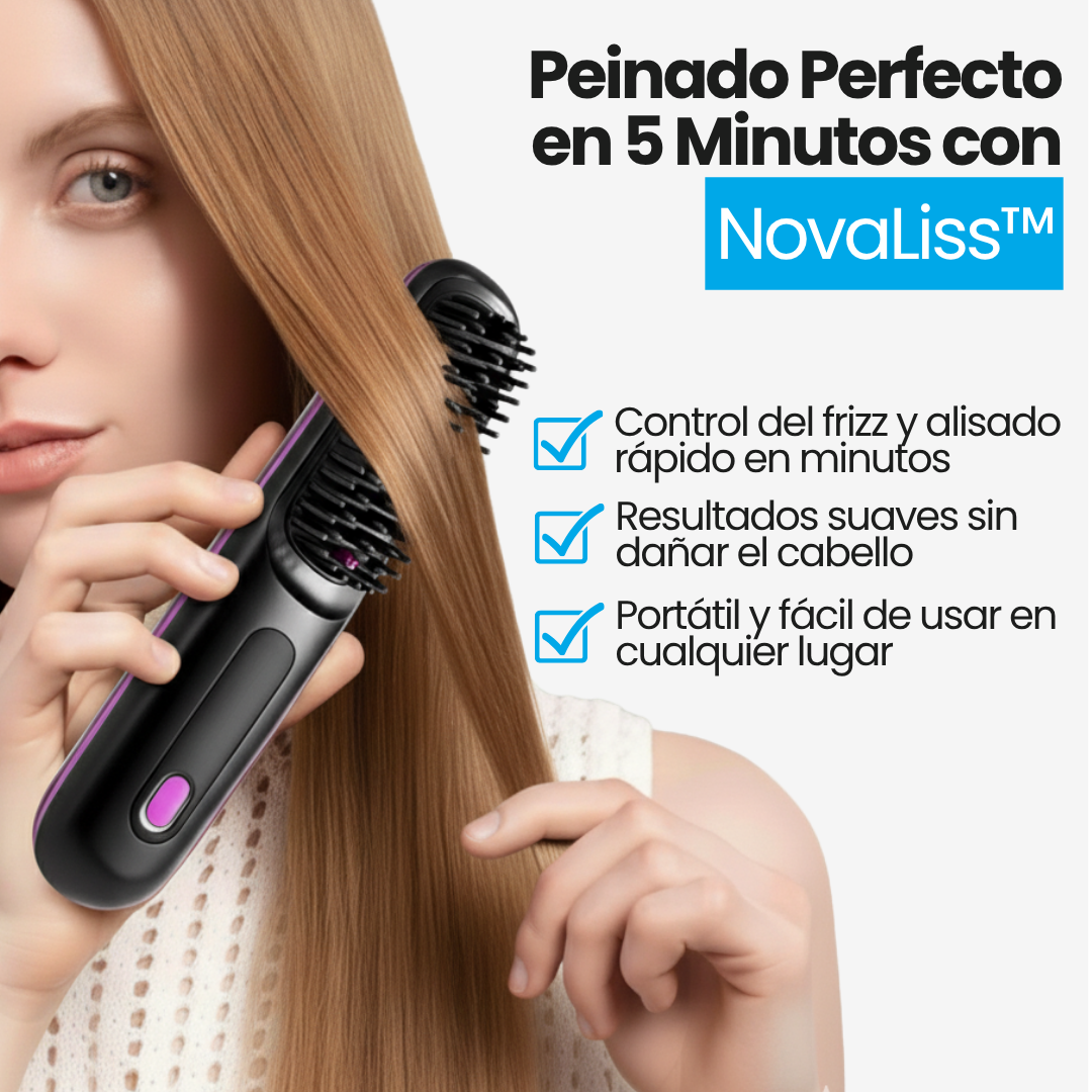 NovaLiss™  Cepillo Alisador Portátil