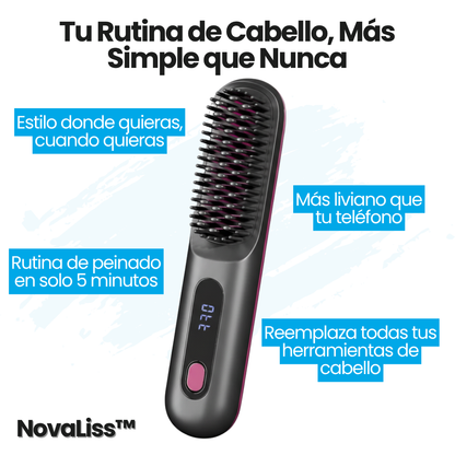 NovaLiss™  Cepillo Alisador Portátil