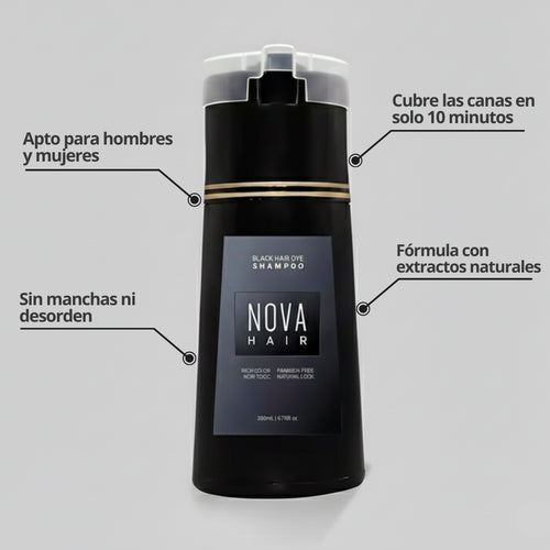 Nova Hair Shampoo Tinte Instantáneo